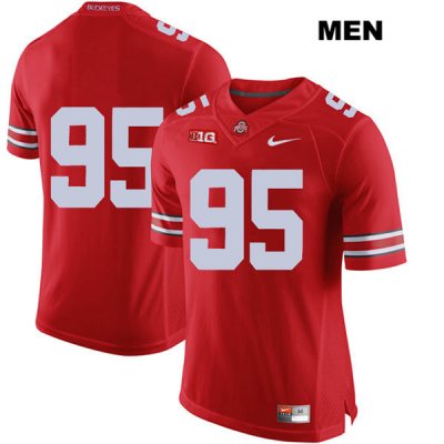 Men's NCAA Ohio State Buckeyes Blake Haubeil #95 College Stitched No Name Authentic Nike Red Football Jersey CD20Q57VY